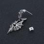 Cool Skull Devil Bone Drop Earring Studs Surgical Steel Crystal Dangle Earrings for Sensitive Ear Men Boy