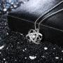 Sllaiss Swarovski Crystals Celtic Love Knot Necklace endless Flower Pendant Necklace set with 3A Cubic Zirconia Anniversary Jewelry Gift for Women