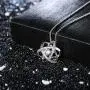 Sllaiss Swarovski Crystals Celtic Love Knot Necklace endless Flower Pendant Necklace set with 3A Cubic Zirconia Anniversary Jewelry Gift for Women