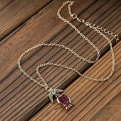 KOEDLN Cute Pomegranate Necklace Earrings Jewelry Set Purple Crystal Fruit Jewelry for Women Girls