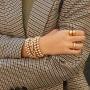 sloong 10pcs Classic Chunky Dome Ring Set 14k Gold Plated Ring Croissant Braided Twisted Signet Ring Stacking Band Ring Trendy Geometric Square Signet Ring Minimalist Statement Jewelry for Women Men