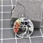 Yunison 2pcs Tree of Life Necklace for Women Chakra 7 Gemstone Pendant Handmade Jewelry Gift Yunison 2pcs Tree of Life Necklace for Women Chakra 7 Gemstone Pendant Handmade Jewelry Gift