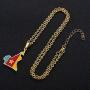 Gold Color Cameroon Map Flag Pendant Chain Necklaces Stainless Steel Jewelry Cameroun Country Maps Cameroonians Gifts