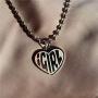 SkyFly IGirl Necklace I Girl Pendant Stainless Steel Chunky Ball Chain Heart Necklace Alternative Jewelry Cool and Cute Streetwear Accessory Y2k Jewelry for Girl Women