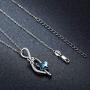 Butterfly Necklace, Infinity Necklace 925 Sterling Silver Butterfly Jewelry Infinity Jewelry for Women (Silver)