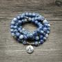Self-Discovery Natural 108 Mala Beads Bracelet Necklace Meditation Jewelry with Yoga Charm