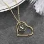 OMAIGAR A-Z 26 Initial Necklaces for Women, 16K Gold Plated Name Personalized Necklace with Dainty Love Heart, Ideal Jewelry Toys Gift for Teen Girls or Daily Wear