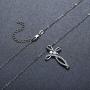 CHENGHONG Opal Semicolon Necklace 925 Sterling Silver Celtic Knot Cross Necklace Suicide Awareness Jewelry Inspirational This Too Shall Pass Gifts for Women Girls Friends