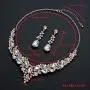 HapiBuy Crystal Bridal Jewelry Set Womens Rhinestone Necklace and Earrings Sets for Bride Bridesmaid Wedding Prom Party Accessories HapiBuy Crystal Bridal Jewelry Set Womens Rhinestone Necklace and Earrings Sets for Bride Bridesmaid Wedding Prom Party Accessories