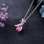 CDE Swarovski Necklace Flower Pendant Pink Crystals Women Jewelry Necklaces CDE Swarovski Necklace Flower Pendant Pink Crystals Women Jewelry Necklaces