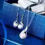 EleQueen 925 Sterling Silver CZ Freshwater Cultured Pearls Bridal Pendant Necklace Earrings Wedding Jewelry Sets EleQueen 925 Sterling Silver CZ Freshwater Cultured Pearls Bridal Pendant Necklace Earrings Wedding Jewelry Sets