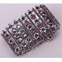YACQ Womens Angel Wings Stretch Cuff Bracelets - Elastic Band Fit Wrist 6-1/2 To 7-1/2 Inch - Lead & Nickle Free - 2 Inch Wide - Women Girls Biker Jewelry