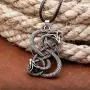 HAQUIL Loki Necklace, Viking Loki Symbol Pendant, Faux Leather Cord, Loki Jewelry Gift for Men and Women