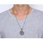 HUANIAN Stainless Steel Pentagram Pendant Necklace for Men Women Wiccan Jewelry