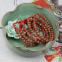 Synthetic Golden Sandstone 6mm Round Beads Adjustable Braided Macrame Tassels Chakra Reiki Bracelet