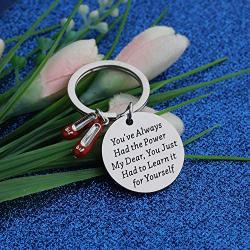 Gzrlyf Youve Always Had The Power My Dear Inspirational Keychain Wizard of Oz Gifts Encouragement Gifts Graduation Gifts