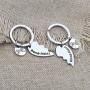 BAUNA Twin Jewelry Twin Matching Keychains Set for 2 Womb Mates Key Ring Pinky Promise BFF Jewelry for Twin Sisters Brothers Pinky Swear Best Gift