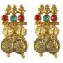 MUCH-MORE Traditional Bollywood Style Indian Polki New Gold Tone Necklace/Pendant Jewelry for Women