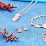 3 Pieces Jewelry Set Cat Necklace Pink Opal Pendant Rhinestone Jewelry Bracelet Set Earring Stud for Teen Girls and Women 3 Pieces Jewelry Set Cat Necklace Pink Opal Pendant Rhinestone Jewelry Bracelet Set Earring Stud for Teen Girls and Women