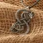 HAQUIL Loki Necklace, Viking Loki Symbol Pendant, Faux Leather Cord, Loki Jewelry Gift for Men and Women