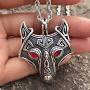 W WOOGGE Mens Necklace Viking Jewelry Norse Amulet Helm of Awe Raven Skull Pendant Gothic Necklace for Women …
