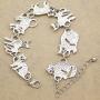 RechicGu Egyptian Bastet Cat Kitten Pet Animal Charms Chain Link Bracelet Bangle Gift