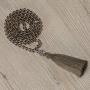 Self-Discovery Mala Necklace Tassel, 108 Beads 6mm Japa Mala Rose Quartz, Picture Jasper, Labradorite for Men or Women