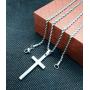 FZTN Jewelry Gold Necklace for Men & Women/Round Box Chain or Rope Chain with Cross Pendant Prayer Necklace/Love Heart Pendant Necklace / 20''-24'' Link Chain