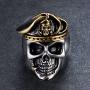 Ztuo Cool Punk Biker Skull Ring for Man Stainless Steel Bands Size 7-13