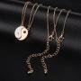 Lux Accessories Goldtone & White Yin Yang Peace One with All BFF Best Friends Necklaces