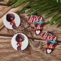 10 Pairs African Round Wooden Earrings Ethnic Style African Map Earrings Multicolor Earrings for Women