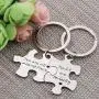 ENSIANTH Puzzle Jewelry Couple Gift You are My Missing Piece,You Fit Me Perfectly Necklace and Keyring Set of Two