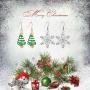 Hot Handmade Christmas Dangle Earrings & Crystal Snowflake Earrings Holiday Party Drop Earrings, Festival Gift Idea, Thanksgiving Themed Earrings Christmas Jewelry Women Girls