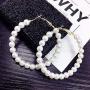 Pearl Hoop Earrings for Women Fashion Dangle Hypoallergenic Layer Earrings Drop Dangle Earrings Gifts for Women
