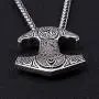 LANGHONG Legendry Nordic Viking Thors Hammer with Raven Necklace Jewelry Talisman LANGHONG Legendry Nordic Viking Thors Hammer with Raven Necklace Jewelry Talisman