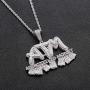 KMASAL 18K Gold Plated Fully Iced Out CZ Simulated Diamond Chain ATM Hip Hop Pendent Necklace for Men Women