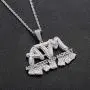 KMASAL 18K Gold Plated Fully Iced Out CZ Simulated Diamond Chain ATM Hip Hop Pendent Necklace for Men Women KMASAL 18K Gold Plated Fully Iced Out CZ Simulated Diamond Chain ATM Hip Hop Pendent Necklace for Men Women