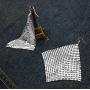 Suyi Trendy Women Earrings Metal Mesh Grid Sequins Tassel Long Drop Dangle Earrings