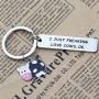 BEKECH Cute Animal Cow Jewelry Cow Lover Gift I Just Freaking Love Cows OK Cow Keychain Cow Gifts for Farmer Cow Owner Farm Gift Cow Mama Gift Fur Mama Gift Crazy Cow Lady Gift