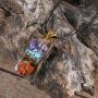 YGLINE Natural Raw Stone Healing Crystal Necklace Wire Wrapped Pendant for Womens Ladies