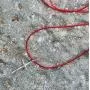 SymbolicDesign Silver Cross Necklace with red Strike for Good Luck and Protection SymbolicDesign Silver Cross Necklace with red Strike for Good Luck and Protection
