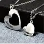 KUIYAI Mother Daughter Necklace Set of 2 Matching Heart Mom and Me Jewelry