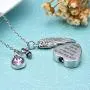 Cat Eye Jewels Memorial Cremation Urn Necklace Keepsake Angel Wing Heart Pendant Ash Holder Necklaces for Ashes for Men Women with Funnel Kit Cat Eye Jewels Memorial Cremation Urn Necklace Keepsake Angel Wing Heart Pendant Ash Holder Necklaces for Ashes for Men Women with Funnel Kit