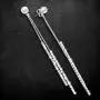 Fashion Long Tassel Crystal Pearl Two Ways Wear Cubic Zirconia Hypoallergenic & Nickel Free Stud Drop Dangle Earrings Jewelry for Girls Women, Chic Silver Fashion Long Tassel Crystal Pearl Two Ways Wear Cubic Zirconia Hypoallergenic & Nickel Free Stud Drop Dangle Earrings Jewelry for Girls Women, Chic Silver