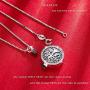 Odinstone Cremation Urn Necklace for Ashes, Tree of Life Sterling Silver Urn Jewelry Memorial Pendant- Always on My Mind Forever in My Heart (With Fill Kit and Gift Box)