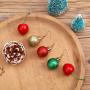 Unijew 9 Pcs Christmas Ball Earrings for Women Girls - 9 Pairs of Earrings Jewelry Set Gifts Golden, Red and Green Balls Lights Bulb- Party Costume Jewelry Set Gifts