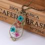 PAMTIER Womens Pressed Flower Pendant Vintage Alloy Animal Cute Cat Necklace