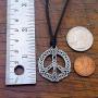 Pagan Jewelry Celtic Peace Sign Hippie Democracy Freedom Magic Wicca Silver Pewter Unisex Mens Pendant Necklace Protection Amulet Wealth Prosperity Money Lucky Charm Safe Travel Talisman Chain Choker