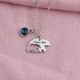 Zuo Bao Mama Bear Necklace Mom Necklace Mama and Baby Bear Necklace with 12 Months Birthstone Birthday Gift Family Jewelry for Her