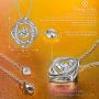DANCING HEART Valentines Day Necklace for Girls ✦Guardian from Star✦ Jewelry Gifts for Women Round Simple Pendent Necklaces AAA CZ for Women Fashion Women Jewelry Gifts